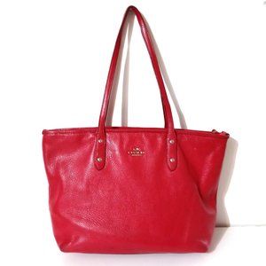 Coach Red Leather Handbag